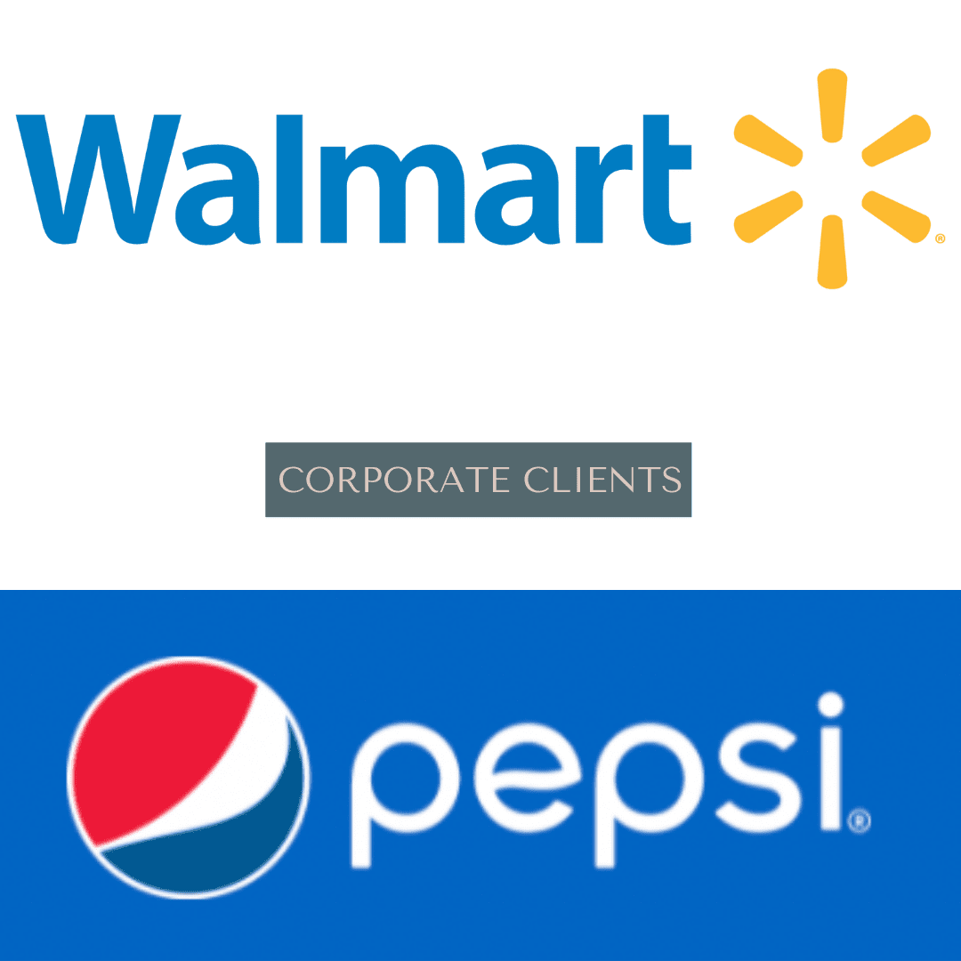 Logos for Walmart and Pepsico
