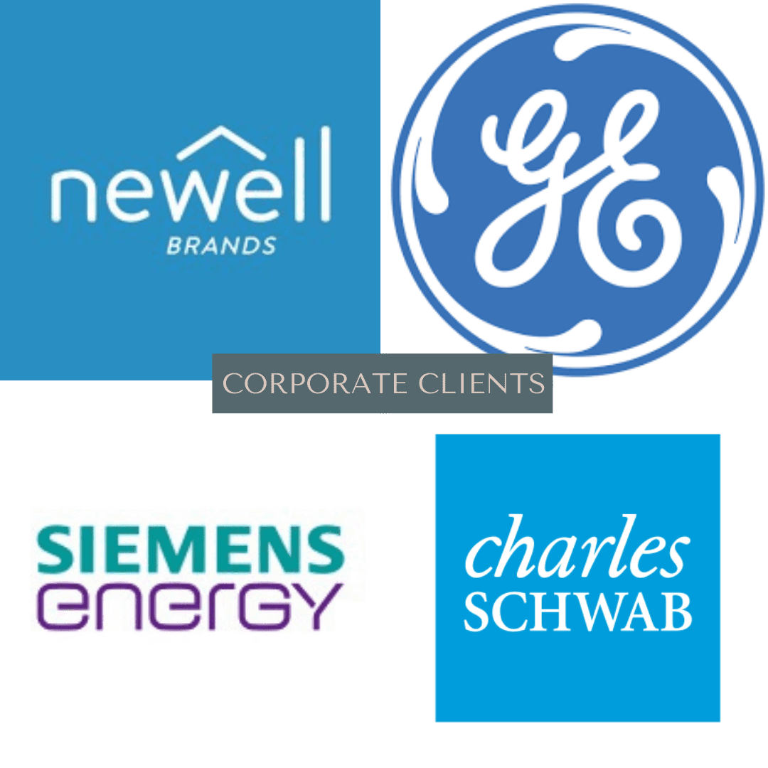 Logos for Newell Brands, General Electric, Siemens Energy, and Charles Schwab